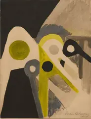 Projet de couverture pour la revue Der Ararat by Sonia Delaunay, 1917, Gouache sur papier marouflé sur carton, sold Nov 2024