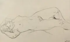 Nu allongé by Henri Lebasque, Crayon, sold Nov 2024