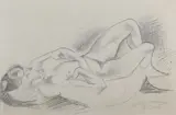 Nu allongé by André Lhote, Crayon sur papier, sold Nov 2024