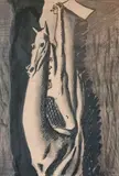 Don Quichotte (?) by Ismaël de la Serna, Lavis et crayon sur papier, sold Nov 2024
