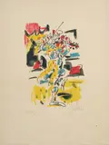 Le violoniste by Gen Paul, Lithographie en couleurs sur vélin, sold Nov 2024