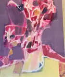 Bouquet de fleurs by Jean-Claude Dragomir, Gouache sur papier signée en bas à droite, sold Nov 2024