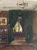 Intérieur de salon anglais by William Wyld, Aquarelle partiellement gouachée sur traits de crayon noir, sold Jun 2026
