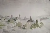 Vue des clochers de Gênes depuis une terrasse by William Wyld, Aquarelle sur traits de crayon noir Diverses annotations de couleurs sur le motif Légèreme, sold Jun 2026