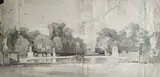 circa 1839 Une vue du jardin des Tuileries by William Wyld, Crayon noir, lavis brun et rehauts de gouache blanche sur papier mi-teinte, sold Jun 2026