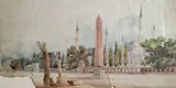 Une vue de sainte Sophie à Istanbul by William Wyld, Aquarelle sur traits de crayon noir Diverses annotations sur le dessin au crayon noir sur, sold Jun 2026
