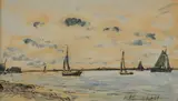 Voiliers sur le port de Rotterdam, 12 septembre 1867 by Johan Jongkind, Gouache et crayon sur papier, sold Apr 2026