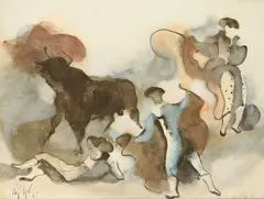 Tauromachie by Manolo Ruiz Pipó, Aquarelle et gouache Signée en bas à gauche et datée, sold Apr 2026