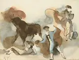 Tauromachie by Manolo Ruiz Pipó, Aquarelle et gouache Signée en bas à gauche et datée, sold Apr 2026