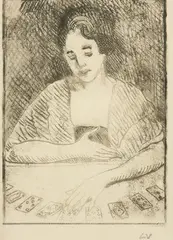 La tireuse de carte by Louis Valtat, Eau forte et aquatinte sur vergé, sold Apr 2026