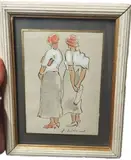 Deux femmes de dos by Auguste Vuillemot, Aquarelle et encre, sold Mar 2026