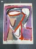 Composition by Bram van Velde, Lithographie contresignée en bas à droite et numérotée, sold Dec 2025