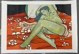 Tahitienne allongée by Francois Ravello, Lithographie en couleurs, sold Dec 2025