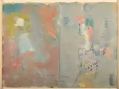 Composition by Camille Bryen, 1970, Gouache sur papier, sold Jun 2026