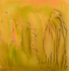 Sans titre (figures sur fond jaune) circa 1948 by Henri Michaux, Plume, aquarelle et gouache sur papier, sold Jun 2026