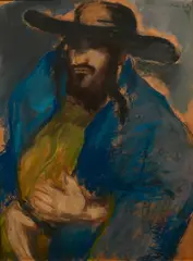 Homme assis by Emmanuel Mané-Katz, 1929, Pastel, sold Apr 2026