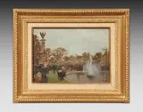 Vue d'un parc by Pierre Louis Léger Vauthier, Panneau d'acajou, une planche, non parqueté, sold Mar 2026