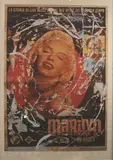 Marylin. Impression offset, lithographie en couleurs, fragments lacérés by Rotella, Affiche signée en bas à droite et numérotée, sold Feb 2026
