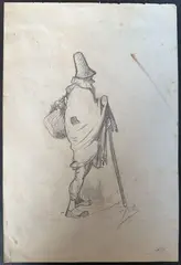 Le mendiant by Isidore Pils, Crayon sur papier, sold Feb 2026