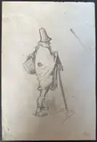 Le mendiant by Isidore Pils, Crayon sur papier, sold Feb 2026
