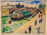Pont Neuf by Élisée Maclet, Gouache sur papier, sold Feb 2026