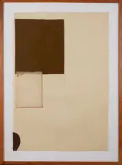 Shadow 47 by James Brown, 1990, Collage de tissu et papier, peinture sur papier Japon Signé et daté en bas à droite, sold Jun 2026