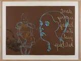 Don't worry honey, it's just ketchup by Ryan Mendoza, 2007, Pastel gras sur papier Signé au dos Titré dans la composition, sold Jun 2026