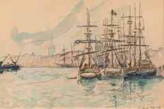 Le port de Saint-Malo by Paul Signac, 1929, Aquarelle et fusain sur papier, sold Jun 2026