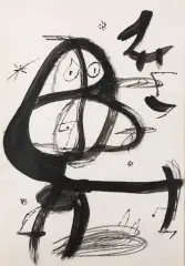 Cap i cua by Joan Miró, 1979, Encre de Chine et crayon gras monogrammée au dos, sold Jun 2026