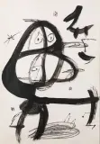 Cap i cua by Joan Miró, 1979, Encre de Chine et crayon gras monogrammée au dos, sold Jun 2026