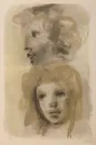 Deux visages by Léonor Fini, Lithographie en couleurs sur papier, sold Apr 2025