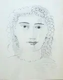 Portrait de femme au collier by André Derain, Lithographie sur papier encadrée sous verre, sold Apr 2025