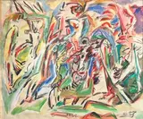 Apocalypse by Loïc Madec, 1985, Gouache sur papier, sold Apr 2025