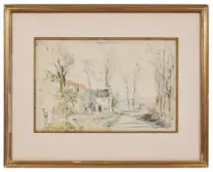 Chalou-moulineux by Albert Lebourg, Aquarelle sur traits de fusain Signé et situé "Chalou-moulineux" en bas à gauche, sold Jul 2026