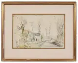 Chalou-moulineux by Albert Lebourg, Aquarelle sur traits de fusain Signé et situé "Chalou-moulineux" en bas à gauche, sold Jul 2026