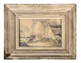 Ramandage au filet bleu, Bretagne by Ernest Pierre Guérin, Aquarelle Signé, sold Jul 2026