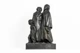 Sans titre by Carlo Bonomi, Bronze représentant un couple et leur enfant Signé T Bonomi et numéroté, sold May 2025