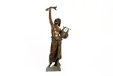 Tyrtée by Émile Laporte, Épreuve en bronze à patine brune signée et titrée sur la terrasse H_50 cm, sold May 2025