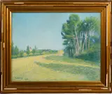 Sans titre by Achile Lauge, Pastel sur papier Paysage de campagne Signé et daté en bas à gauche, sold May 2025