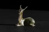 Faon by Raoh Schorr, Epreuve en bronze à patine verte signée sous la base H_7 cm L_7 cm, sold Apr 2025