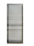 Sans titre by Jean Prouvé, Panneau de façade rectangulaire en bois recouvert d'une tôle d'aluminium gaufré, sold Mar 2025