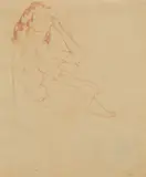 Nu accoudé by Othon Friesz, Sanguine sur papier Signée en bas à droite H_21 cm L_17,5 cm (à vue) Provenance : - Collec, sold Mar 2025