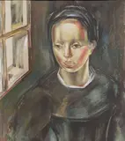 Jeune fille by María Blanchard, Pastel sur papier contrecollé sur carton Monogrammé MB en bas à gauche H_50 cm L_44 cm Pro, sold Mar 2025