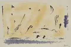 L'Air" by Fred Deux, 1949, Encre et aquarelle sur papier Signé et daté en bas à droite H_36 cm L_55 cm, sold Mar 2025