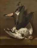 Nature morte au vanneau huppé et au combattant varié by François Boucher, Toile d'origine Hauteur :, sold Dec 2025