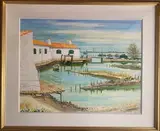 La pointe de Loix, Île de Ré by Jean Monneret, Aquarelle sur papier, sold Nov 2025