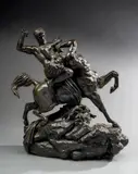 Thésée combattant le centaure Biénor by Antoine-Louis Barye, Epreuve en bronze d'édition ancienne F, sold Jun 2025