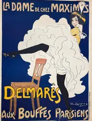 LA DAME DE CHEZ MAXIM’S by Daniel de Losques, Affiche, sold Apr 2024