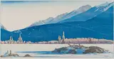 Beaver Lodge, Vermillion Bay, Banff by Walter J. Phillips, colour woodcut on paper, sold Jan 2026