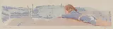 Holidays by Walter J. Phillips, 1921, colour woodcut on paper, sold Jan 2026